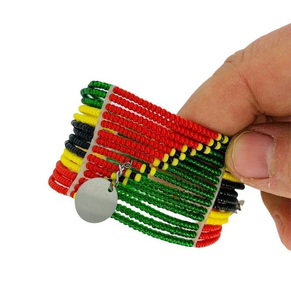 Tribal Ethnic Bracelet Bead Charm Handmade Collector Comfortable 0048 - Picture 7 of 7